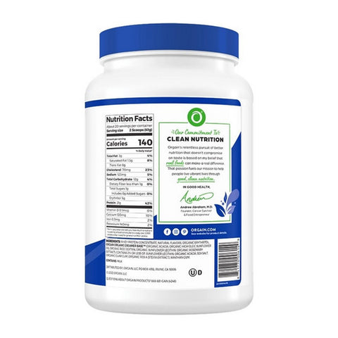 Orgain, Grass Fed Whey Protein Powder Vanilla Bean, 0, 1.82 lbs