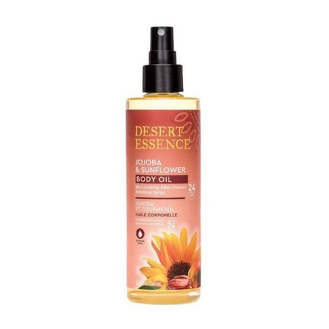 Desert Essence, Jojoba & Sunflower Body Oil Spray, 8.28 Oz