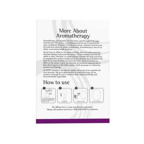 Now Foods, Ultrasonic Glass Swirl USB Oil Diffuser, 1 Each