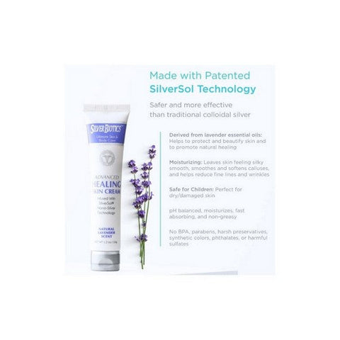 Silver Biotics (American Biotech Labs), Advanced Skin Healing Cream Natural Lavender, 1.2 Oz Silver Biotics (American Biotech Labs)