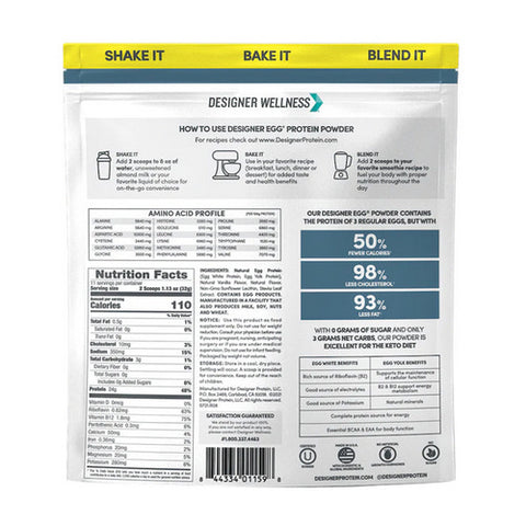 Designer Whey, Totally Egg Protein, Classic Vanilla 12.04 Oz