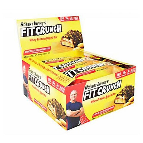 Fit Crunch Bars, Fitcrunch Chocolate Peanut Butter Baked Snack Bar, 9 Count