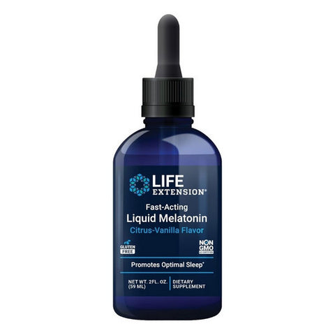 Life Extension, Fast-Acting Liquid Melatonin, 3mg, Citrus-Vanilla Flavor 2 Oz