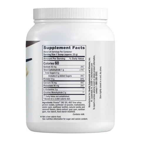 Life Extension, Advanced Whey Protein Isolate, Vanilla 454 Grams