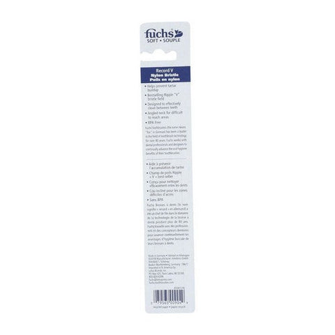 Fuchs Child/ Adult Toothbrushes, Record V Nylon Toothbrush, Soft 1 EACH Fuchs Child/ Adult Toothbrushes