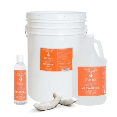 Soothing Touch, Basics Fractionated Coconut Massage Oil, Unscented 8 Oz