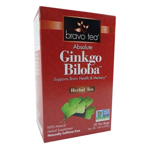Bravo Tea, Absolute Ginkgo Biloba Herbal Tea, 20 Bags