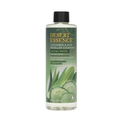 Desert Essence, Cucumber & Aloe Micellar Cleansing Facial Water, 8 Oz