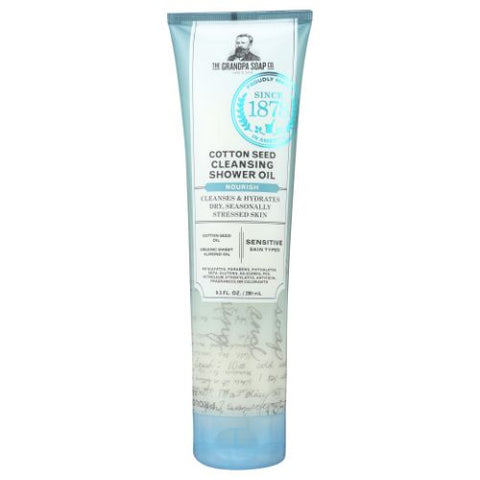 Grandpa's Brands Company, Cotton Seed Cleansing Shower Oil, 9.5 Oz