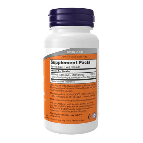 Now Foods, Sam-E, 200 mg, 60 Veg Caps Now Foods