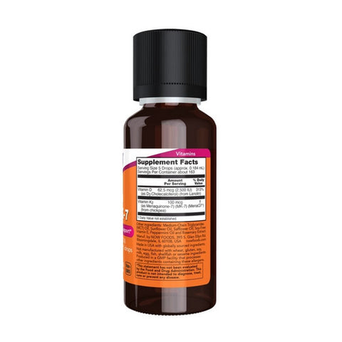 Now Foods, Liquid Vitamin D-3 & MK-7, 1 Oz