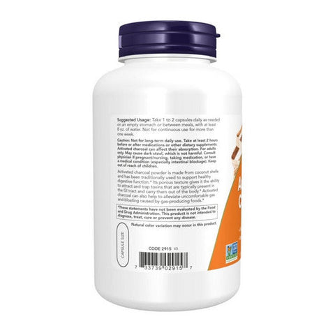 Now Foods, Activated Charcoal, 200 Veg Caps Now Foods