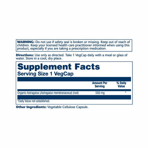 Solaray, Astragalus, 100 Veg Caps