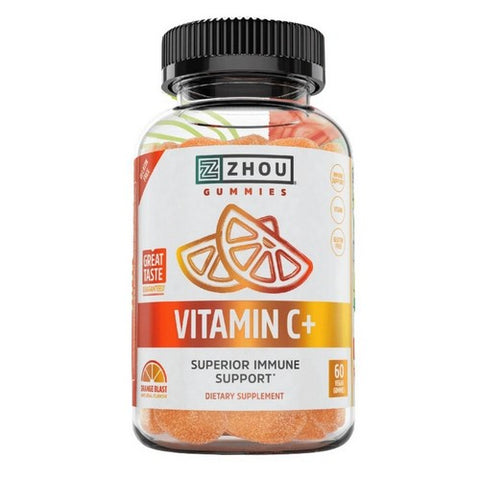 Zhou Nutrition, Vitamin C+ Gummies, 60 Vegan Gummines