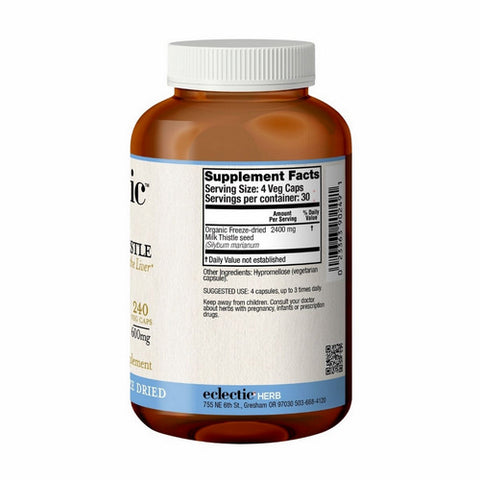 Eclectic Herb, Milk Thistle, 600 Mg, 240 Caps