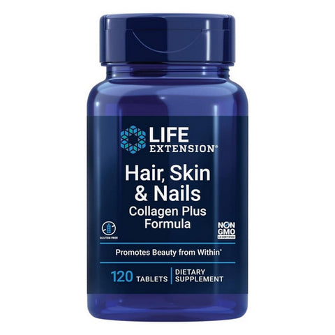 Life Extension, Hair-Skin & Nails Collagen Plus Formula, 120 Tabs