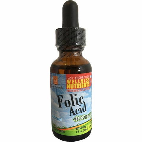 L. A .Naturals, Liquid Folic Acid Drops, 1 Oz
