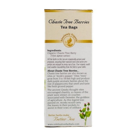 Celebration Herbals, Organic Chaste Tree Berries Tea, 24 Bags