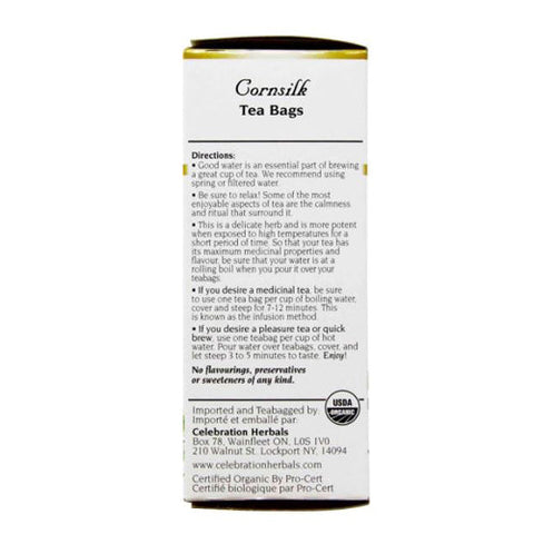 Celebration Herbals, Organic Cornsilk Tea, 24 Bags Celebration Herbals