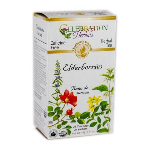 Celebration Herbals, Organic Elderberries Tea, 24 Bags