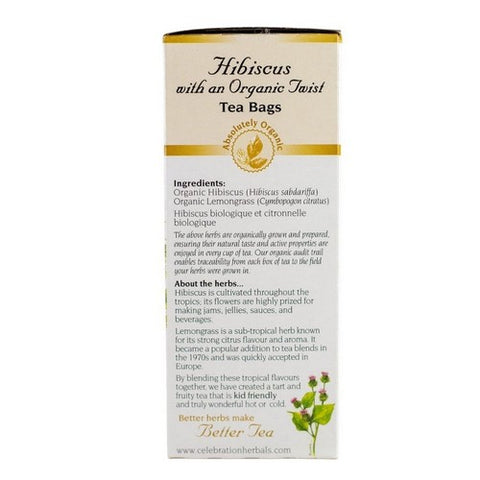 Celebration Herbals, Organic Twist Hibiscus Tea, 24 Bags