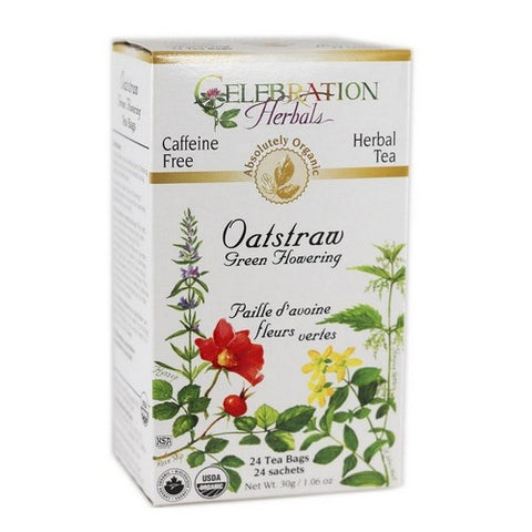Celebration Herbals, Organic Oatstraw Green Flowering Tea, 24 Bags