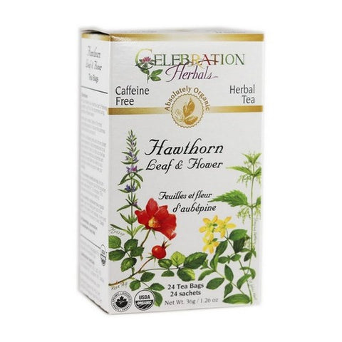 Celebration Herbals, Organic Hawthorn Leaf & Flower Tea, 24 Bags