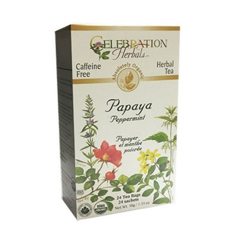 Celebration Herbals, Organic Papaya Peppermint Tea, 24 Bags