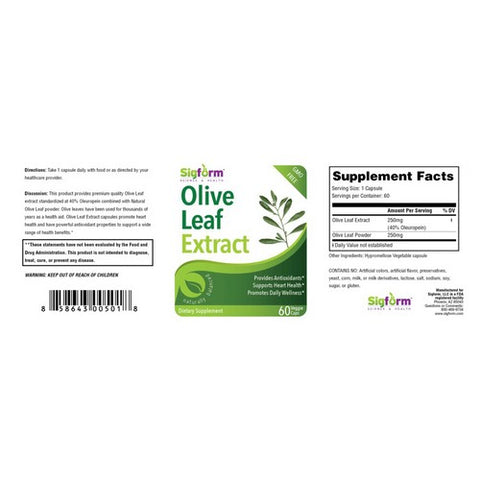 Sigform, Olive Leaf, 60 Caps