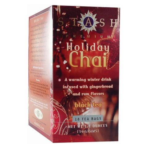 Stash Tea, Holiday Chai Black Tea, 18 Count