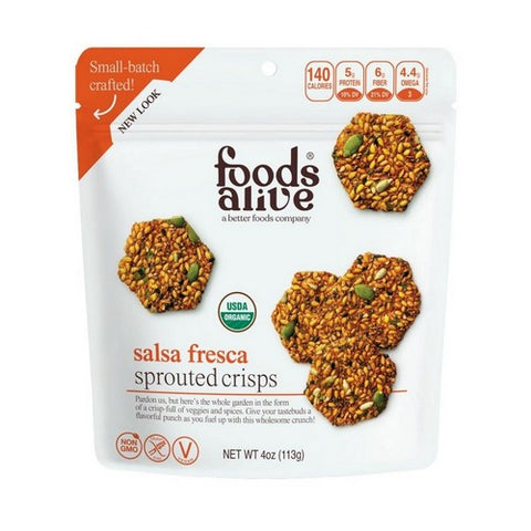 Foods Alive, Organic Sprouted Crisps Salsa Fresca, 4 Oz