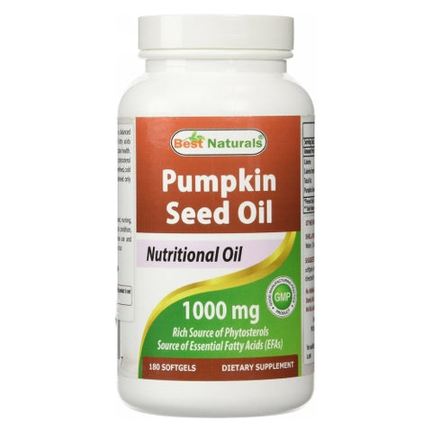 Best Naturals, Pumpkin Seed Oil, 1000 mg, 180 Softgels