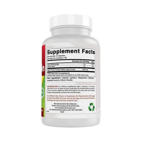 Best Naturals, Apple Pectin, 700 mg, 120 Caps