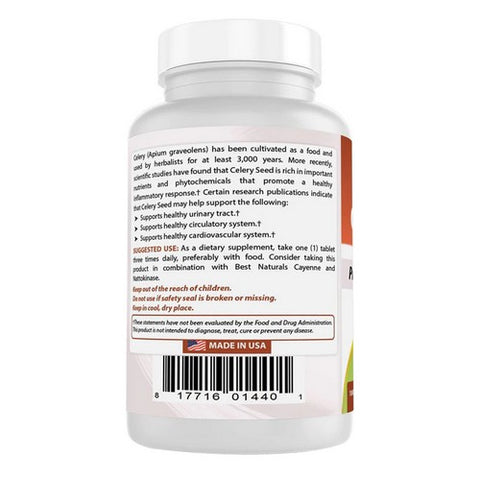 Best Naturals, Celery Seed, 600 mg, 180 Tabs