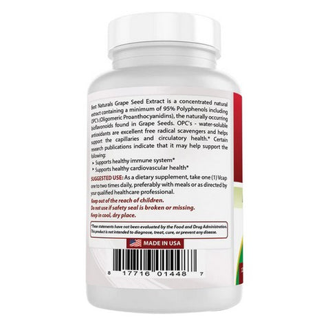 Best Naturals, Grapeseed Extract, 400 mg, 120 Veg Caps