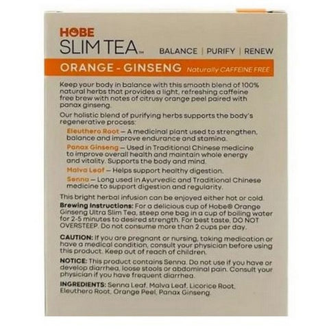 Hobe Labs, Ultra Slim Tea, Orange Spice 24 Bags