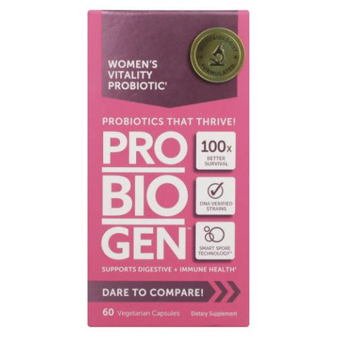 Probiogen, Women's Daily Vitality Spore Probiotic With Smart Spore Technology, 60 Caps