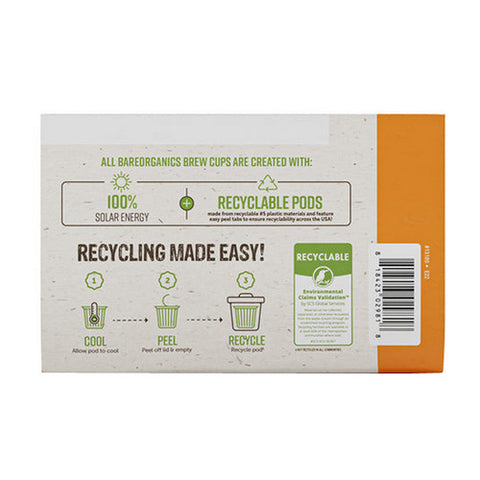 Bare Organics, Focus Coffee K-Cups, 10 Count