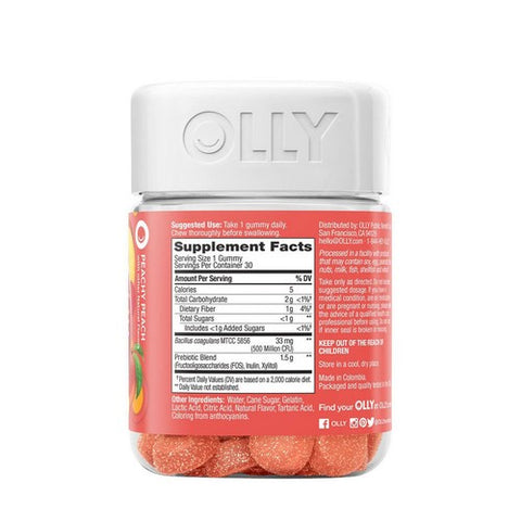 Olly, Probiotic Plus Prebiotic Peachy Peach, 30 Count