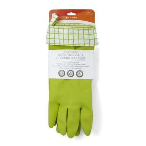 Full Circle Home, Splash Patrol Natural Latex Cleaning Gloves Size Large Gray, 1 Pair