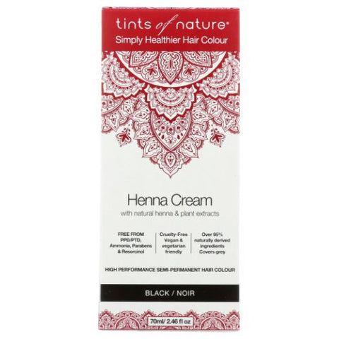Tints of Nature, Henna Cream Hair Color Black, Black 2.46 Oz