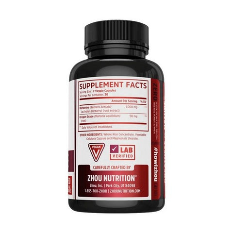 Zhou Nutrition, Berberine with Oregon Grape, 60 Veggie Caps