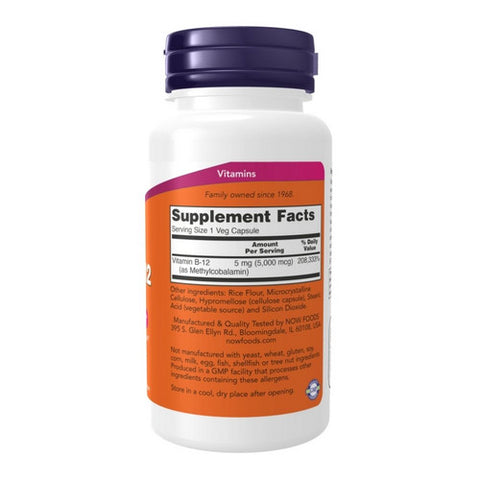 Now Foods, Methyl B-12, 5000 mcg, 90 Veg Caps