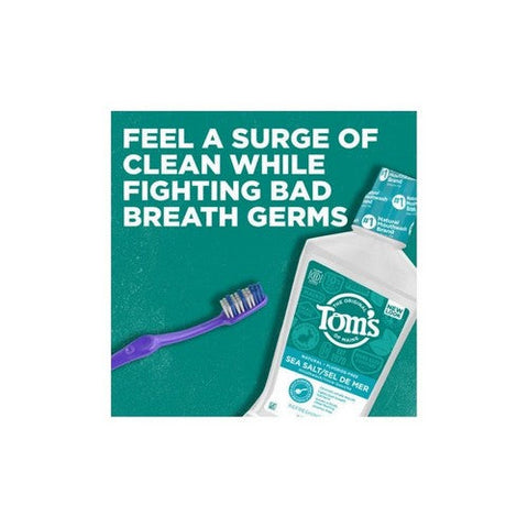 Tom's Of Maine, Sea Salt Natural Mouthwash Refreshing Mint, 16 Oz Tom's Of Maine