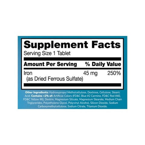 21st Century, Slow Release Iron High Potency, 45 Mg, 60 Tabs 21st Century