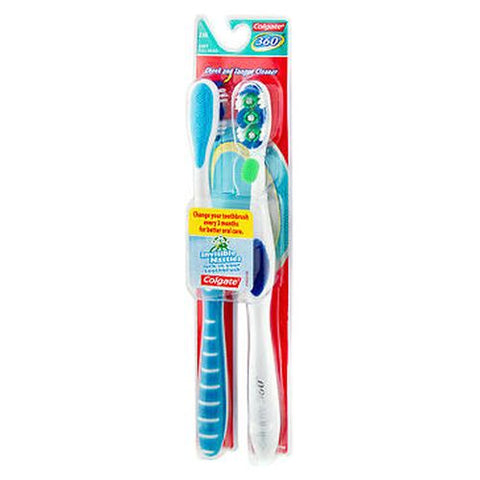 Colgate, 360 Toothbrushes Soft Full Head, 2 Each