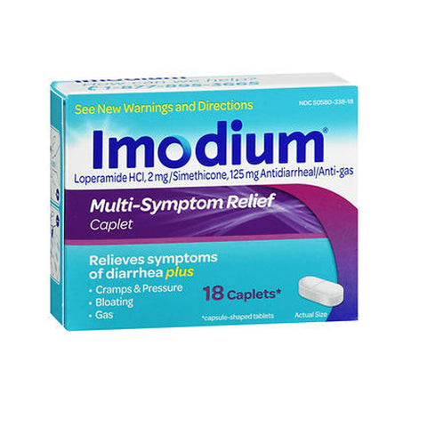 Imodium, Multi-Symptom Relief Caplets, 18 Tabs