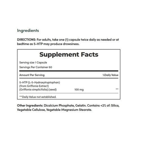Nature's Bounty, 5-Htp, 100 Mg, 60 Capsules Nature's Bounty