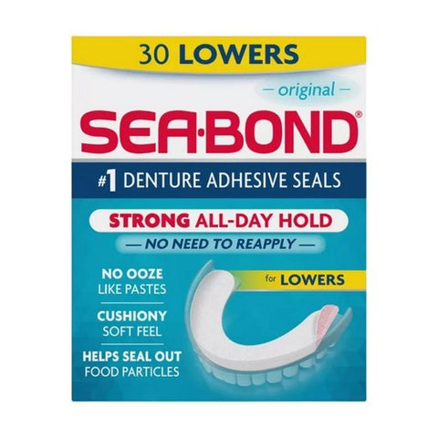Sea-Bond, Denture Adhesive Seals Lowers Original, 30 Each Sea-Bond