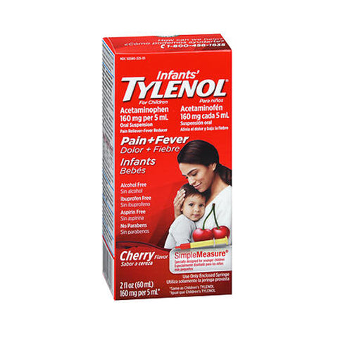 Tylenol, Infants Pain + Fever Oral Suspension Cherry Flavor, 2 Oz